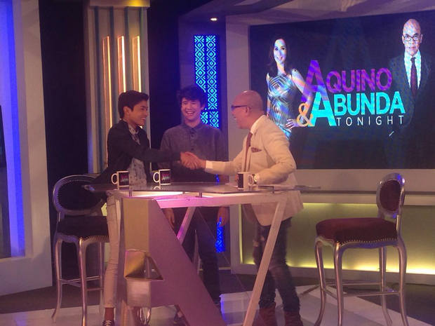 LOOK: Teen idols Darren, JK, Grae with the King of Talk Boy Abunda on Aquino & Abunda Tonight